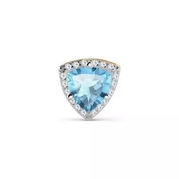 Подвеска с топазом и фианитами Линии Любви