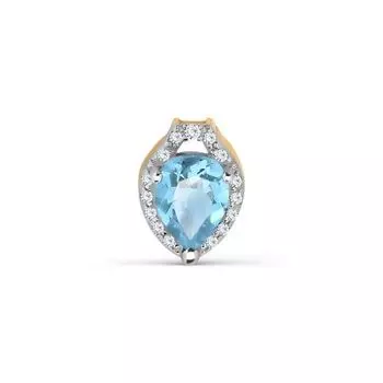 Подвеска с топазом и фианитами Линии Любви