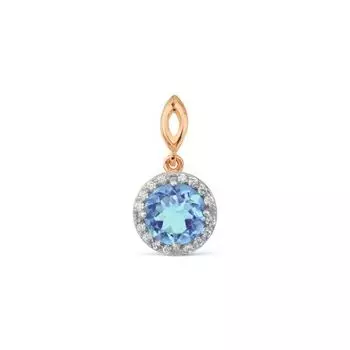 Подвеска с топазом и фианитами Линии Любви