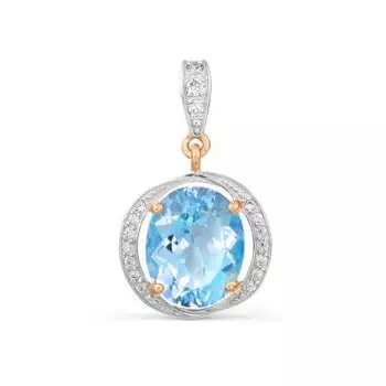 Подвеска с топазом и фианитами Линии Любви