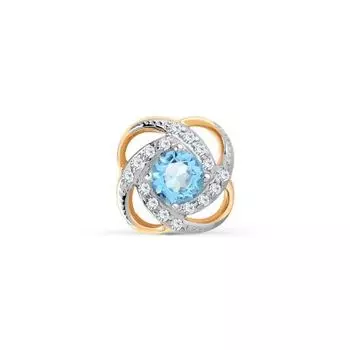 Подвеска с топазом и фианитами Линии Любви