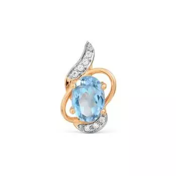 Подвеска с топазом и фианитами Линии Любви