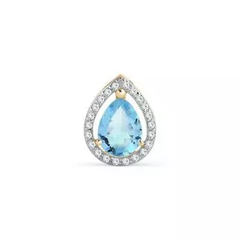 Подвеска с топазом и фианитами Линии Любви