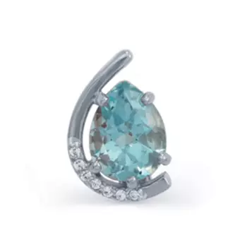 Подвеска с топазом и фианитами Линии Любви