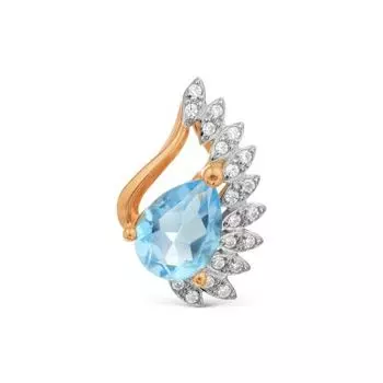 Подвеска с топазом и фианитами Premiums Линии Любви