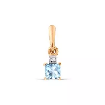 Подвеска с топазом и фианитом Линии Любви