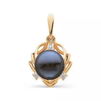 Подвеска с жемчугом и фианитами Линии Любви