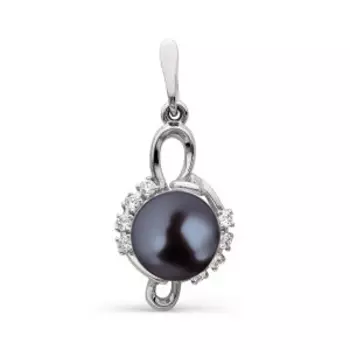 Подвеска с жемчугом и фианитами Линии Любви