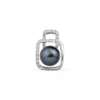 Подвеска с жемчугом и фианитами Линии Любви