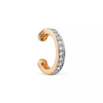 Серьга с фианитами Линии Любви