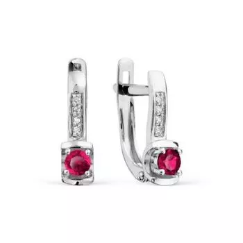 Серьги из белого золота Линии Любви