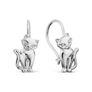 Серьги из белого золота Линии Любви