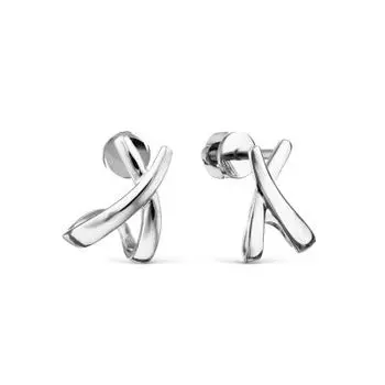 Серьги из белого золота Линии Любви
