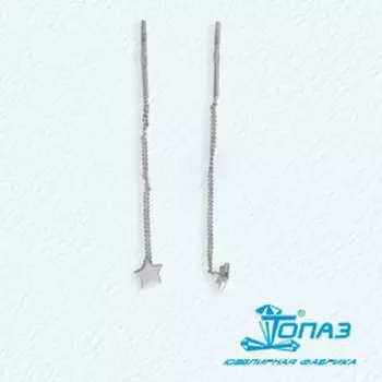 Серьги из белого золота Линии Любви