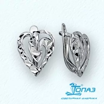 Серьги из белого золота Линии Любви