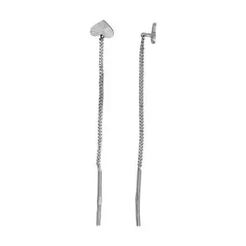 Серьги из белого золота Линии Любви