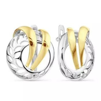 Серьги из белого золота Линии Любви