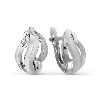Серьги из белого золота Линии Любви