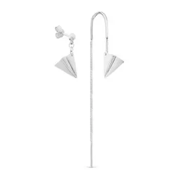 Серьги из белого золота Линии Любви