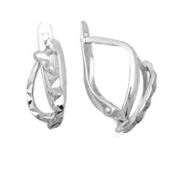 Серьги из белого золота Линии Любви