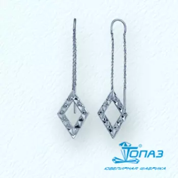 Серьги из белого золота Линии Любви