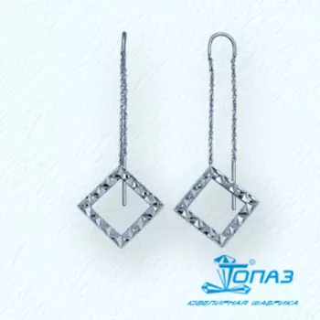 Серьги из белого золота Линии Любви