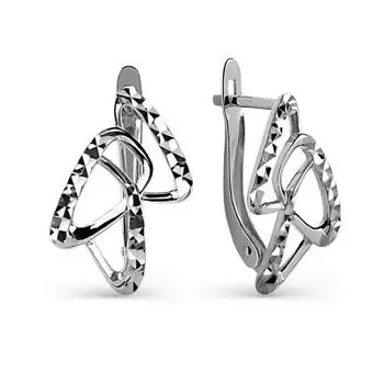 Серьги из белого золота Линии Любви