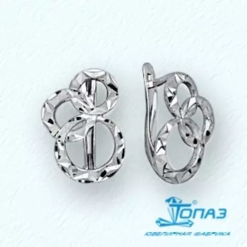 Серьги из белого золота Линии Любви