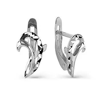 Серьги из белого золота Линии Любви