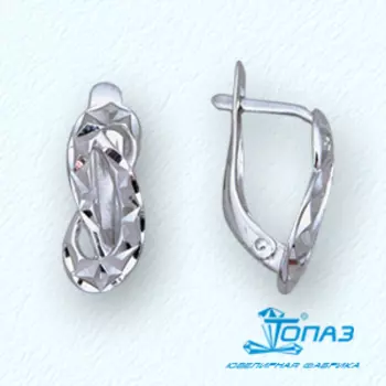 Серьги из белого золота Линии Любви