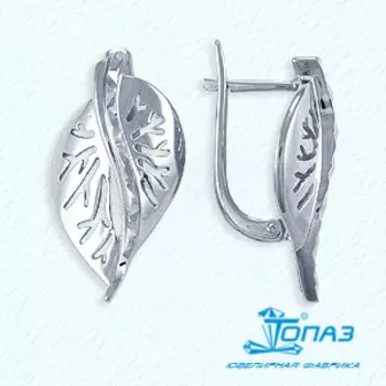 Серьги из белого золота Линии Любви