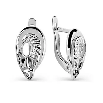 Серьги из белого золота Линии Любви