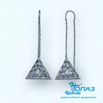 Серьги из белого золота Линии Любви