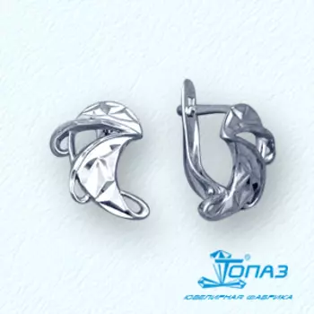 Серьги из белого золота Линии Любви