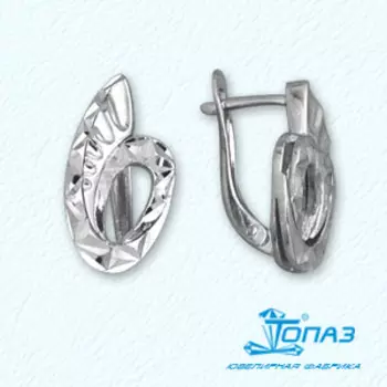 Серьги из белого золота Линии Любви