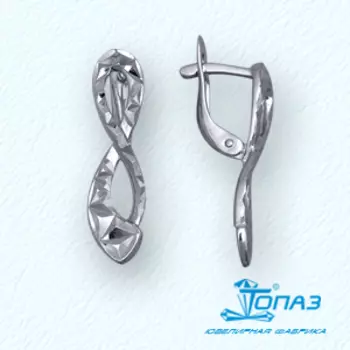 Серьги из белого золота Линии Любви