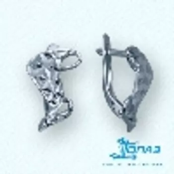 Серьги из белого золота Линии Любви