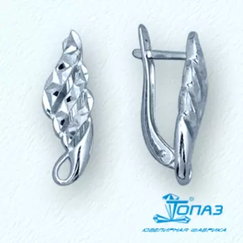 Серьги из белого золота Линии Любви