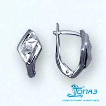 Серьги из белого золота Линии Любви