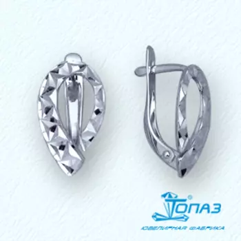 Серьги из белого золота Линии Любви