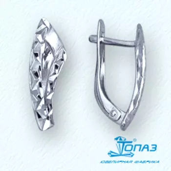 Серьги из белого золота Линии Любви