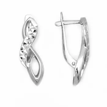 Серьги из белого золота Линии Любви
