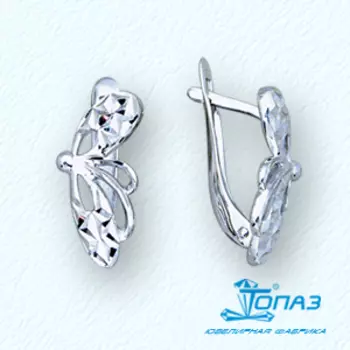 Серьги из белого золота Линии Любви