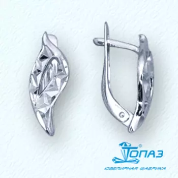 Серьги из белого золота Линии Любви