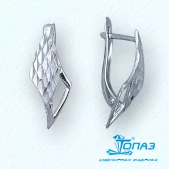 Серьги из белого золота Линии Любви