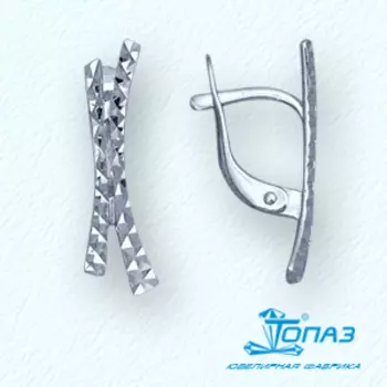 Серьги из белого золота Линии Любви