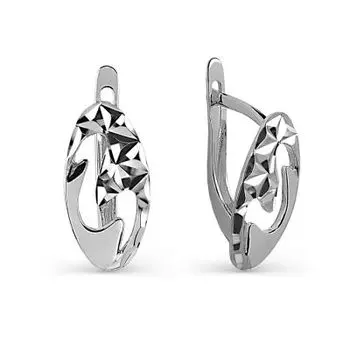 Серьги из белого золота Линии Любви