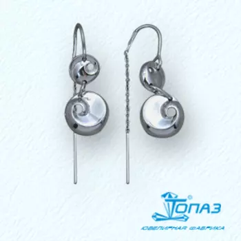 Серьги из белого золота Линии Любви