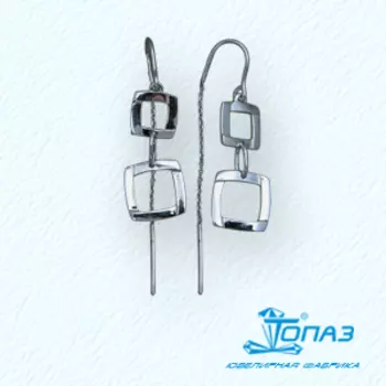 Серьги из белого золота Линии Любви