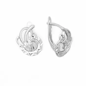 Серьги из белого золота Линии Любви
